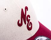 Kappe New Era - Branded Linen 9FORTY - Stone / Cherry
