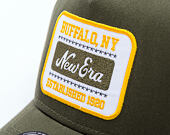 Kappe New Era - Branded Washed Patch 9FORTY A-Frame - New Olive