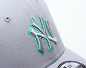 Kappe New Era - MLB Team Outline 9FORTY - NY Yankees - Grey / Teal