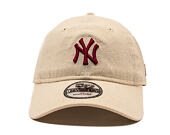 Kappe New Era - MLB Linen 9TWENTY - NY Yankees - Stone / Cherry