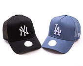 Damen Kappe New Era - MLB League Essential 9FORTY Trucker - LA Dodgers - Muted Indigo / Lavende