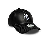 Damen Kappe New Era - MLB Contrast Stitch PU Leather 9FORTY - NY Yankees - Black / White