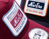 Kappe New Era - Buffalo Patch 9FORTY Trucker - Burgundy / Muted Indigo
