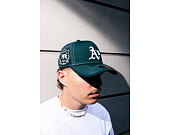 Kappe New Era - MLB Contrast Stitch WS Retro 9FORTY Trucker - Oakland Athletics - Dark Green