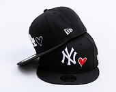 Kappe New Era - MLB Team Heart 59FIFTY - NY Yankees - Black / Scarlet