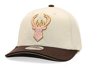 Kappe Mitchell & Ness - Blush Sand Classic Red - Milwaukee Bucks - Sand/Brown