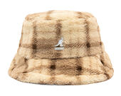 Kangol - Faux Fur Bucket - Beige Multi Plaid