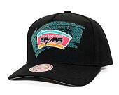 Kappe Mitchell & Ness - NBA Tilted Pro Snapback Hwc - San Antonio Spurs - Black