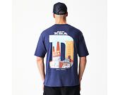 T-Shirt New Era - Branded Location Oversized Tee - Navy