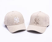 Kappe New Era - MLB Melton Wool 9FORTY A-Frame - NY Yankees - Stone