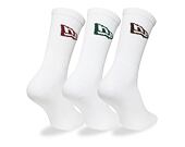Socken New Era - Flag Crew Socks 3pk - White