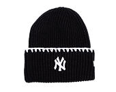 Damen Mütze New Era - MLB Chunky Top Stitch Beanie - NY Yankees - Black