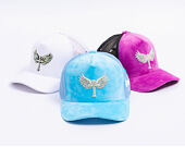 Kappe Reflection Luxus Samt Strasssteine Baby Blau