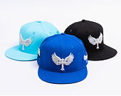 Kappe Reflection Luxury Shine Loud Snapback - Royal Blau / Weiß