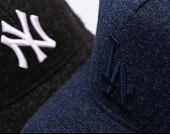 Kappe New Era - MLB Melton Wool 9FORTY A-Frame - LA Dodgers - Navy
