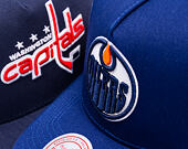 Kappe Mitchell & Ness - Edmonton Oilers - Double Clutch Pro Snapback - Navy