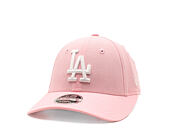 Kinder Kappe New Era - MLB Linen 9FORTY M-CROWN - LA Dodgers - Pink Rouge / White