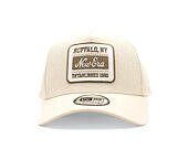 Kappe New Era - Branded Buffalo Patch Linen 9FORTY A-Frame - Stone