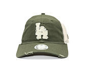 Damen Kappe New Era - MLB Distress Trucker 9TWENTY Trucker - LA Dodgers - New Olive