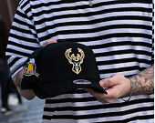 Kappe Mitchell & Ness  - NBA Classic Red Snapback Custom Patch - Milwaukee Bucks - Black