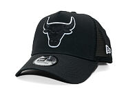 Kappe New Era - NBA Outline 9FORTY A-Frame Trucker - Chicago Bulls - Steel / White