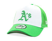 Kappe New Era - MLB Essential 9FORTY A-Frame Trucker - Oakland Athletics - Green / White