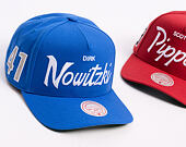 Kappe Mitchell & Ness - Player Script Hwc - NBA - Dallas Mavericks - Dirk Nowitzki - Blue