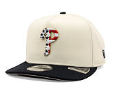 Kappe New Era - MLB "American Flag" 9FIFTY - Philadelphia Phillies - Chrome White