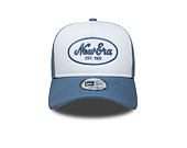 Kinder Kappe New Era - Branded Oval Patch 9FORTY A-Frame Trucker - Blue / White