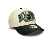 Kappe New Era - MLB Wordmark Suede 9FORTY A-Frame - NY Yankees - Cream / Cilantro Green