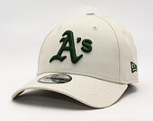 Kappe New Era - MLB League Essential 9FORTY - Oakland Athletics - Stone / Dark Green
