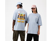 T-Shirt New Era - Branded Block Party Graphic Oversized Tee - Sky Blue