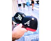 Kappe New Era - MLB IMAGE DROP Cooperstown Icon 59FIFTY - Atlanta Braves - Navy / Scarlet