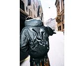 Jacke Ed Hardy - Mens Soaring Eagles Pu Hooded Vegan Leather Jacket - Black