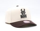 Kappe Mitchell & Ness - NBA Brown And Cream Pro Snapback Hwc - Milwaukee Bucks - Cream
