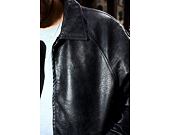 Jacke Karl Kani - Signature PU Leather Bomber Jacket - Black