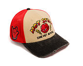 Kappe Capslab - Hot Stuff Trucker - Come Visit Me In Hell Distressed - Sand / Red
