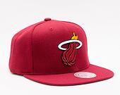 Kappe Mitchell & Ness Team Ground 2.0 Snapback Miami Heat Maroon