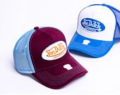 Kappe Von Dutch Boston Trucker Baumwoll-Twill Lila/Hellblau