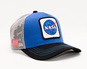 Kappe Capslab NASA A-Frame Trucker CL/NASA/1/NAS3 Royal Blue / Grey / Black
