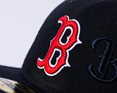 Kappe New Era 59FIFTY MLB Script 5 Boston Red Sox Navy / Red