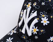Kinder Kappe New Era 9FORTY Kids MLB All Over Print Daisy - NY Yankees - Black / White