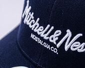 Kappe Mitchell & Ness Branded 110 Stretch-Snap Pinscript "Classic Red" - Navy