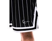 Karl Kani Shorts - Small Signature Pinstripe Mesh Shorts - Schwarz/Weiß