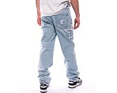 Hose Karl Kani OG Baggy Five Pocket Paintsplatter Denim Bleached blue/white