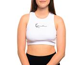 Damen Tanktop Karl Kani Small Signature Essential Racer Rib Top white