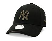 Damen Kappe New Era - 9FORTY Metallic Logo - NY Yankees - Black
