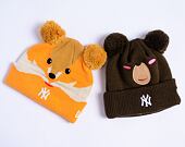 Kinder Mütze New Era - Medium Knit Animal Pom Beanie - NY Yankees - Rust