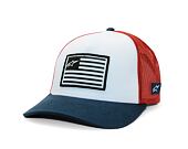 Kappe Alpinestars - Flag Snapback - White/Navy/Red