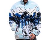 Jacke Karl Kani Metal Signature Ice Tiger Teddy Troyer black/off white/light grey